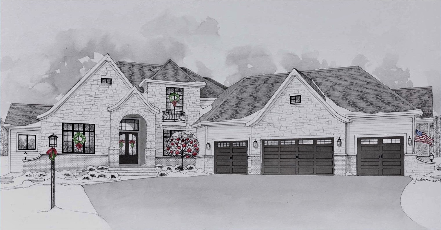 Christmas Fantasy House drawing